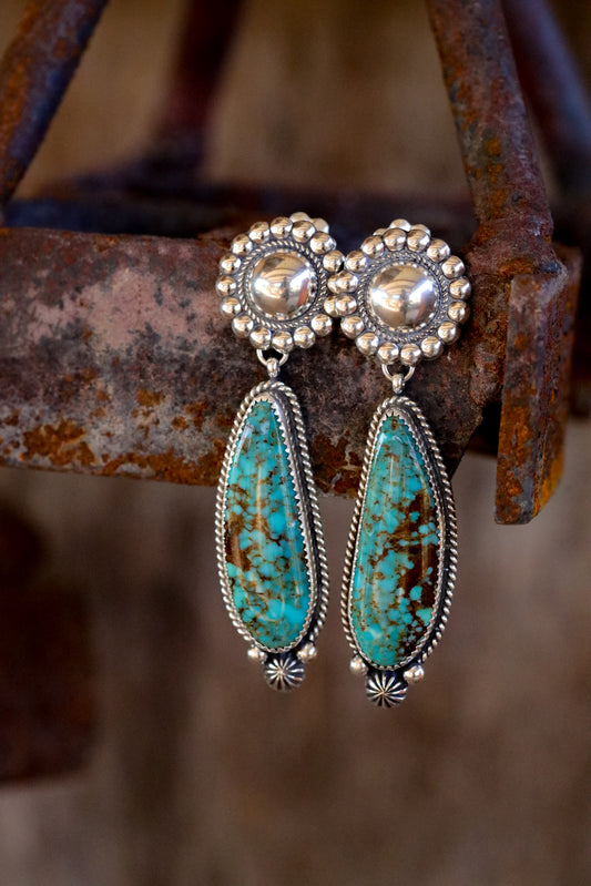 Easter Blue Concho Earrings