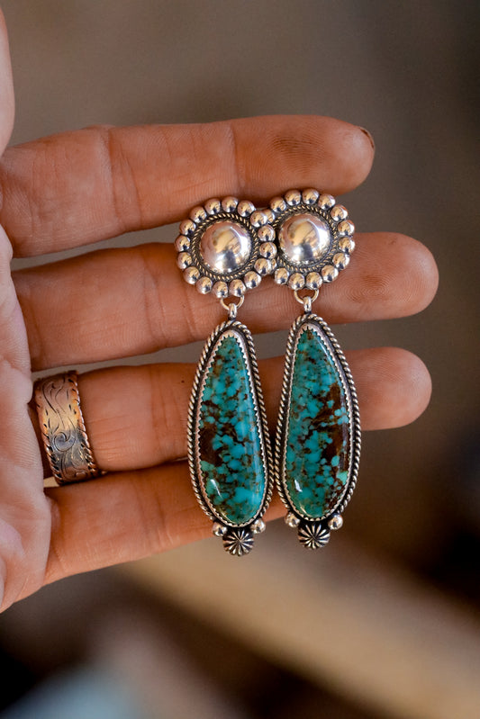 Easter Blue Concho Earrings
