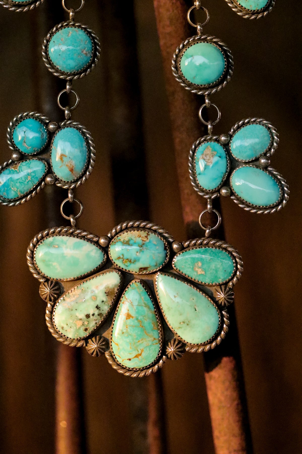 Half Cluster Turquoise Necklace
