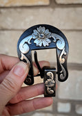 White Buffalo Floral Buckle