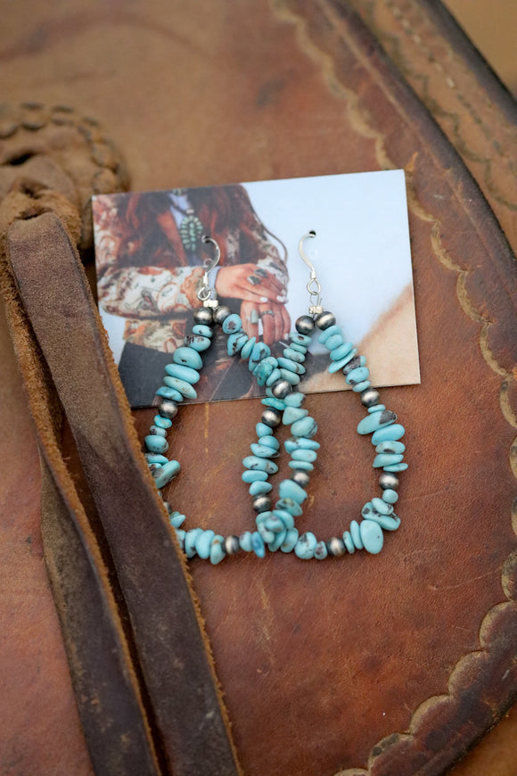 Turquoise Chip Earrings