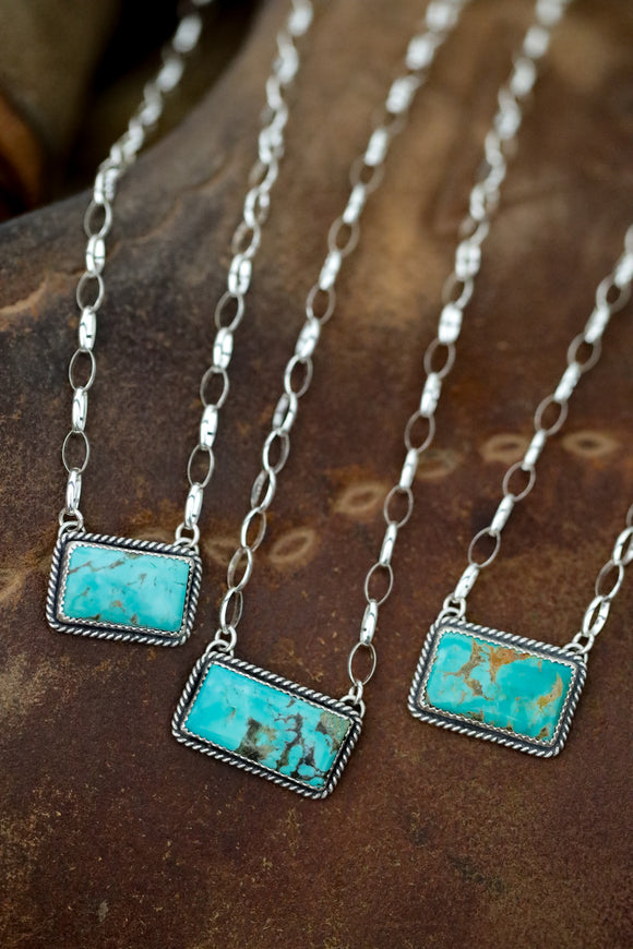 Evans Turquoise Bar Necklaces