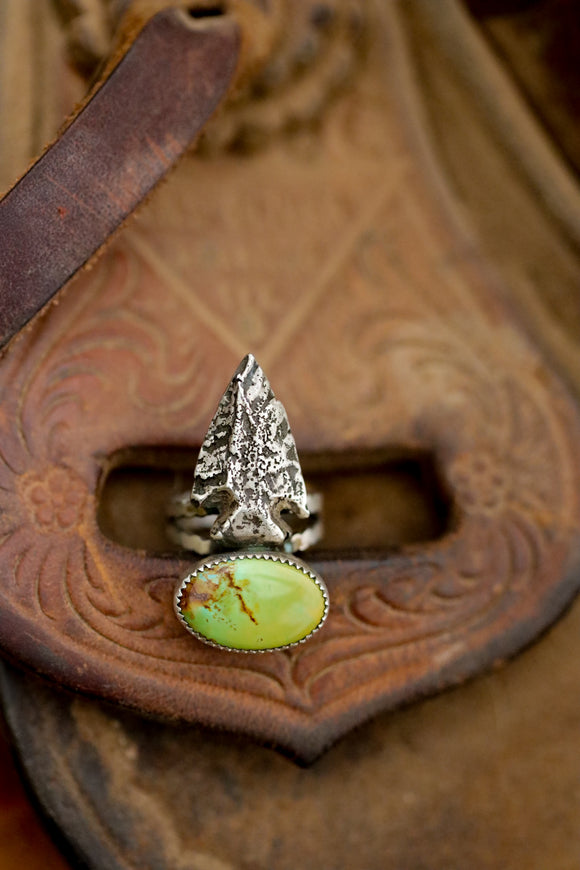 Green Arrowhead Ring