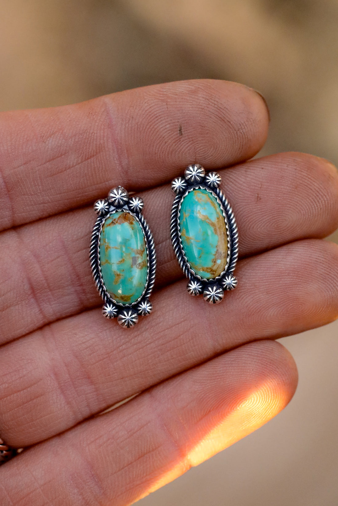 Green Hannah Studs