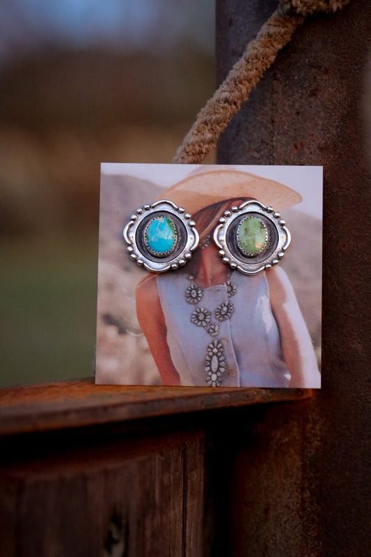 Mismatch Silver Frame Studs