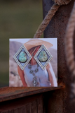 Double Diamond Studs Cripple Creek Turquoise