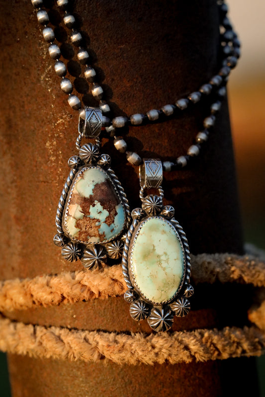 Desert Pearl Chain Turquoise Necklaces