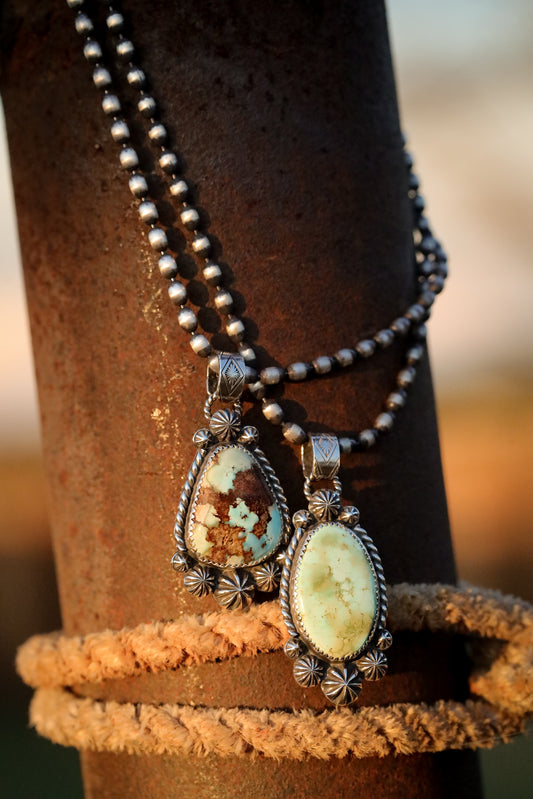 Desert Pearl Chain Turquoise Necklaces