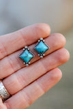 Blue Lottie Studs