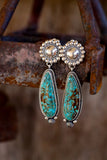 Easter Blue Concho Earrings