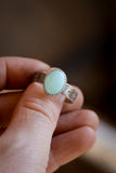 Blue Geometric Ring