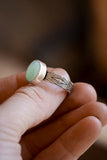Blue Geometric Ring