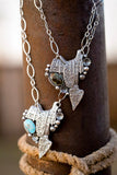 Silver Saddle Necklace