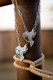 Silver Saddle Necklace