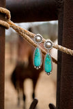 Chilean Turquoise Concho Earrings