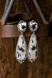 White Buffalo Statement Earrings
