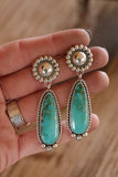 Chilean Turquoise Concho Earrings