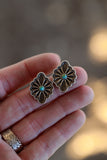 Silver Flower Studs