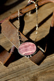 Rhodochrosite Oval Necklace