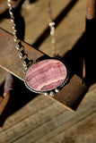 Rhodochrosite Oval Necklace