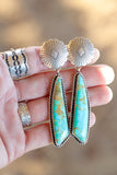 Tyrone Turquoise Concho Earrings