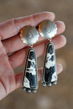 White Buffalo Concho Earrings