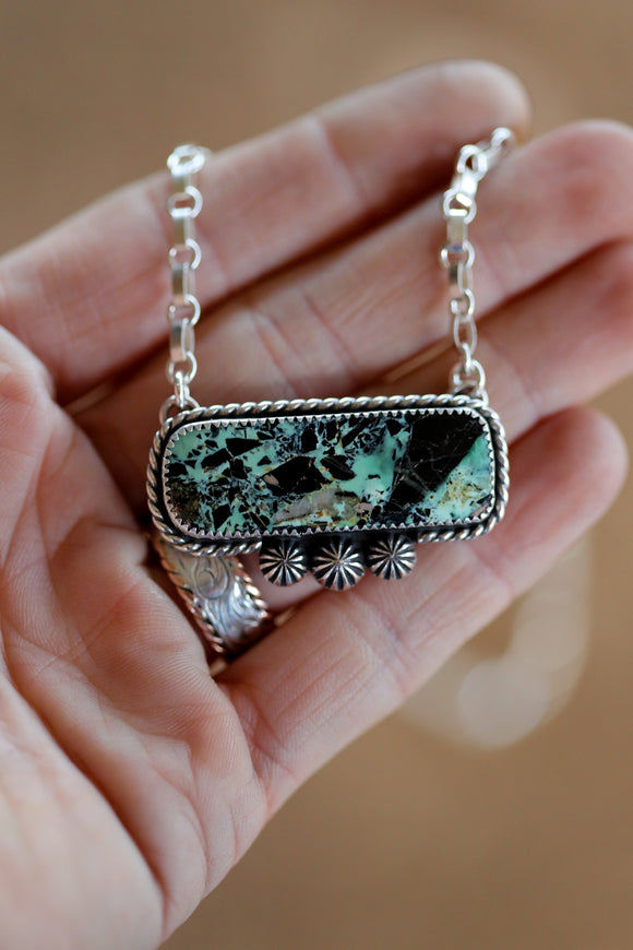 San Pedro Variscite Bar Necklace