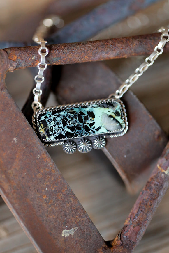 San Pedro Variscite Bar Necklace