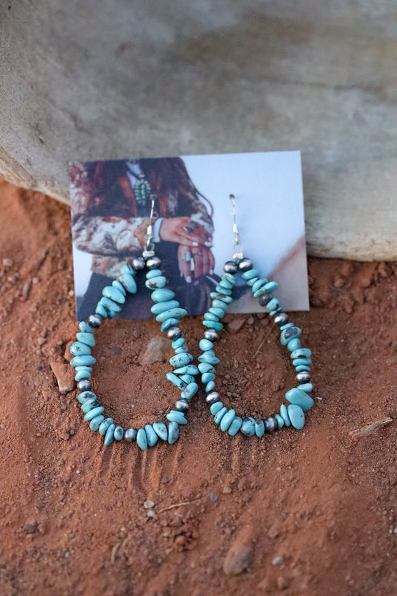 Turquoise Chip Earrings