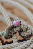 Pink Heart Opal Ring