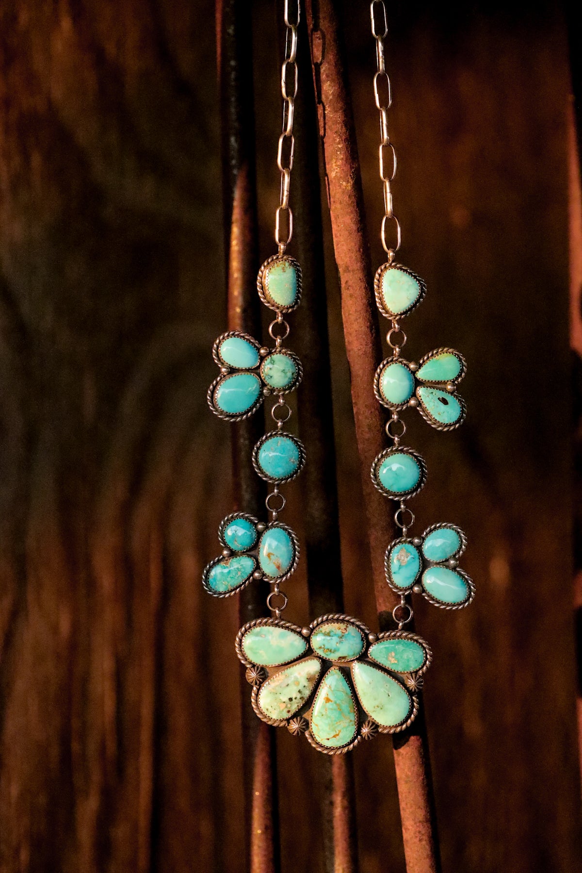 Half Cluster Turquoise Necklace