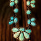Half Cluster Turquoise Necklace
