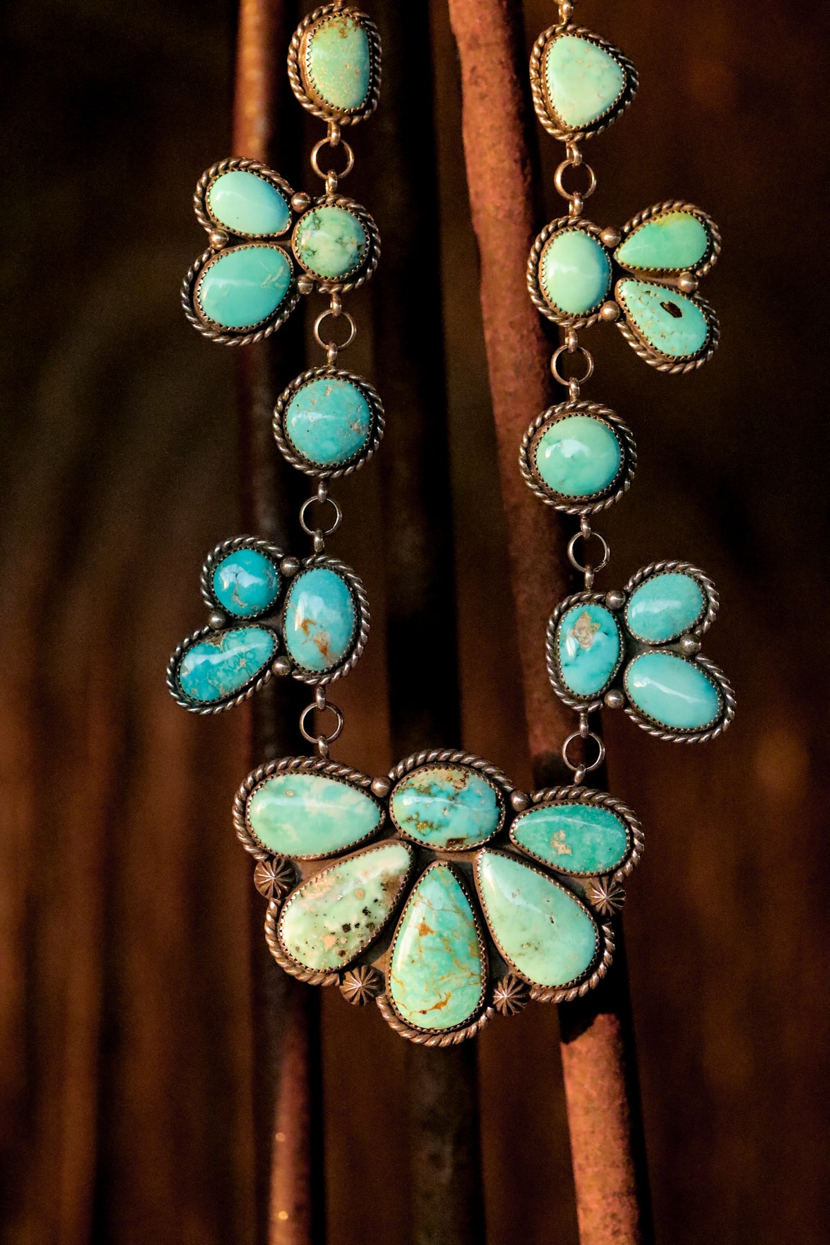 Half Cluster Turquoise Necklace