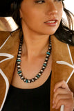 Graduated Desert Pearl Turquoise Necklace